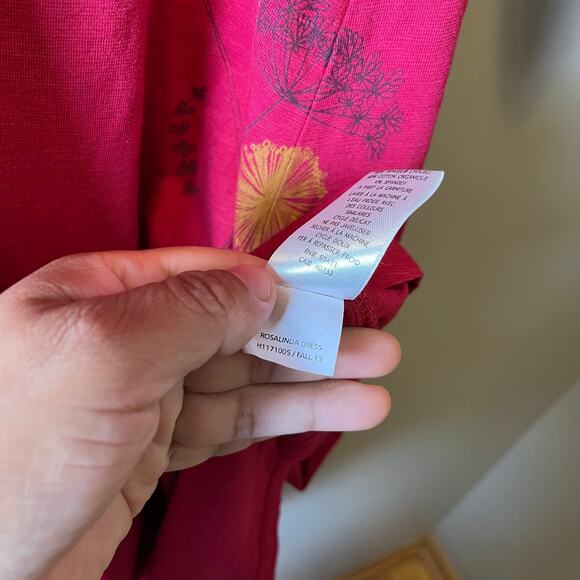 Horny Toad Women's Rosalinda Dress Pink Flower Dandelions‎ Size Medium Gorpcore - Picture 7 of 7